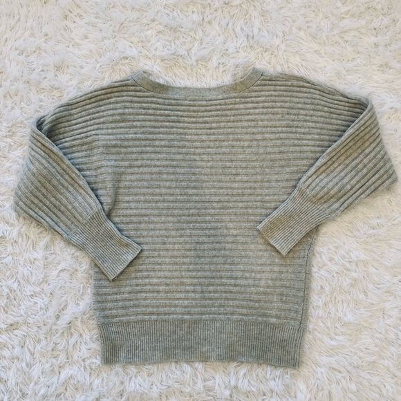 J. Crew Cutout Horizontal Ribbed Cashmere Wool Sweater - Picture 5 of 6